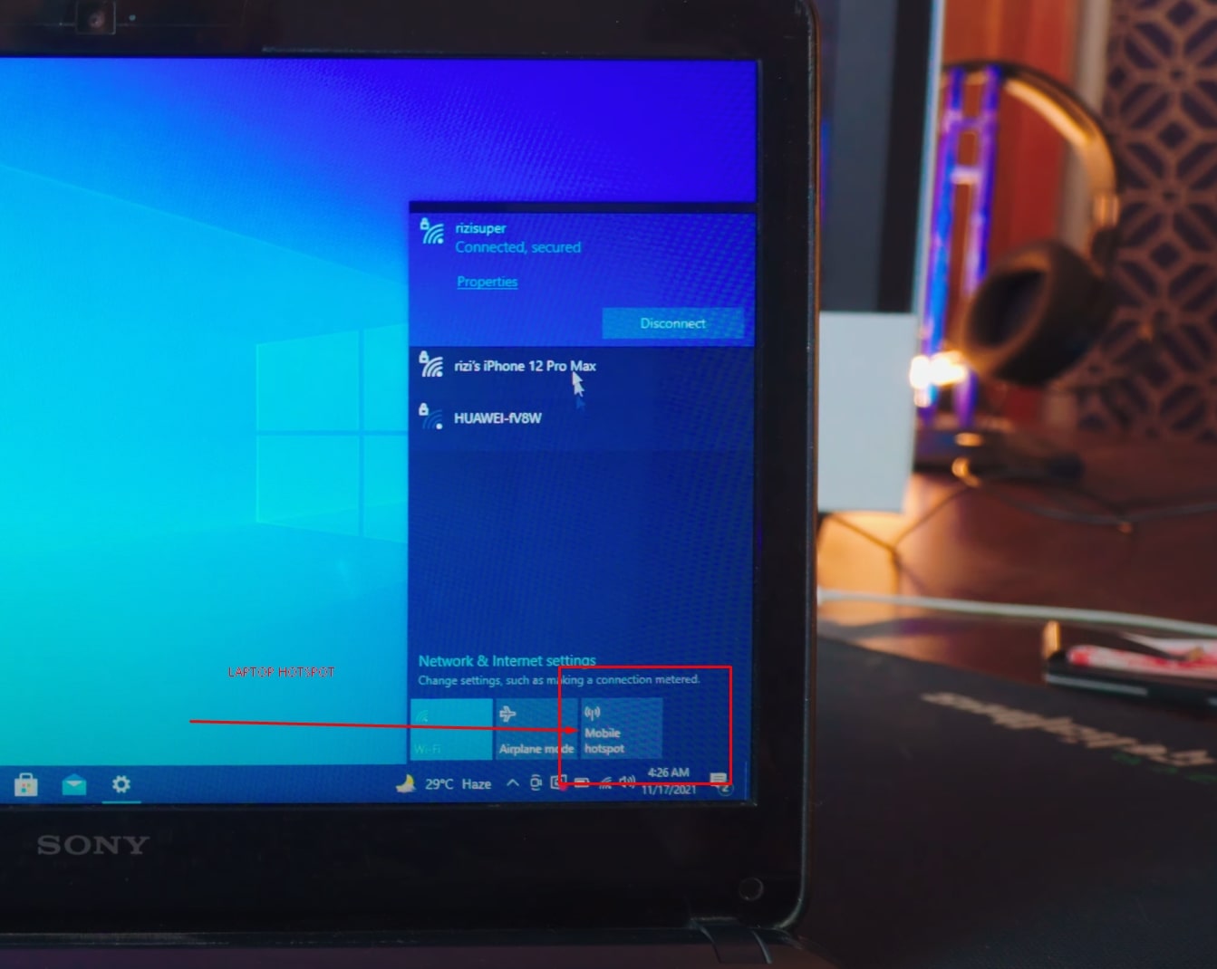 project laptop screen to tv shortcut key