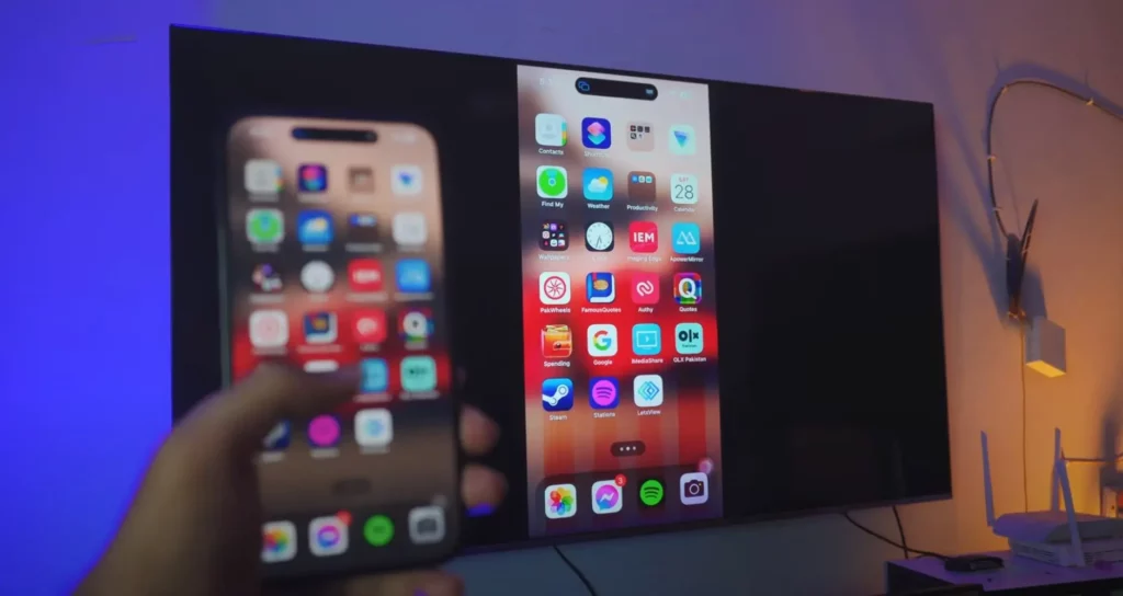 Screen Mirror iOS 17 iPhone to TV with Apple AirPlay